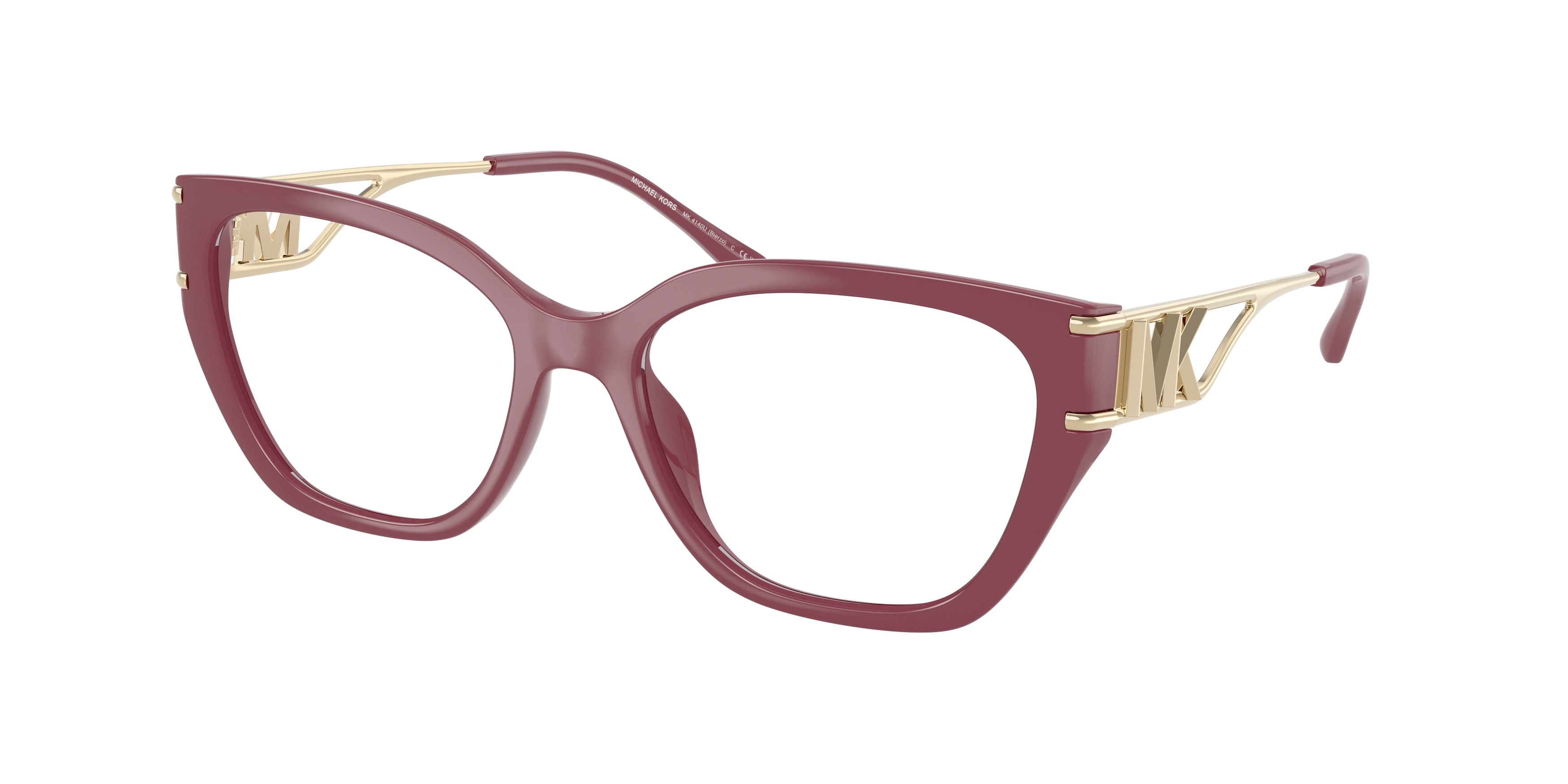 Michael Kors Damen MK4140U Bierzo 3256 Optische Fassungen Injiziert Violett Transparent Quadratisch Normal-image